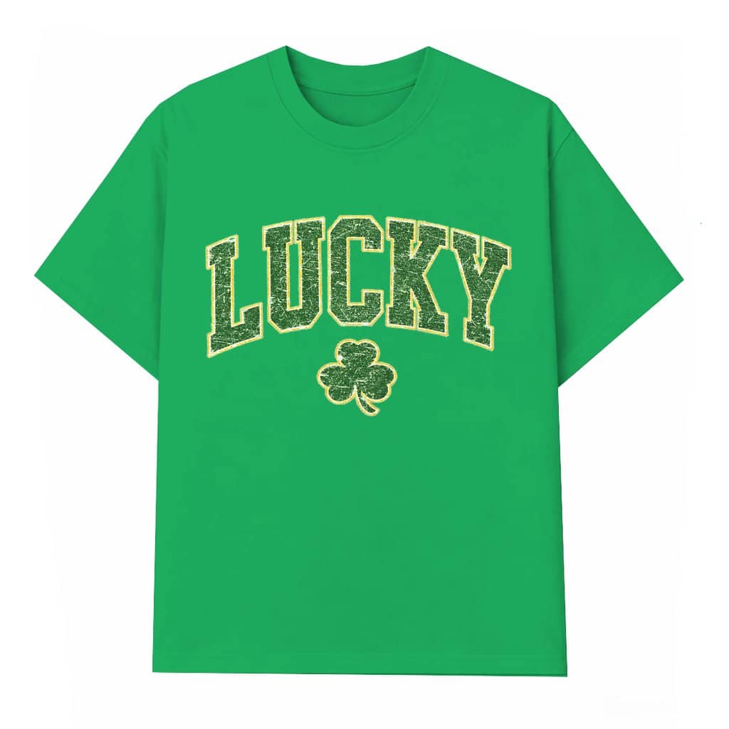 Lucky Shamrock T-shirt St Patrick's Day – Gift for Him, Her Vintage Retro