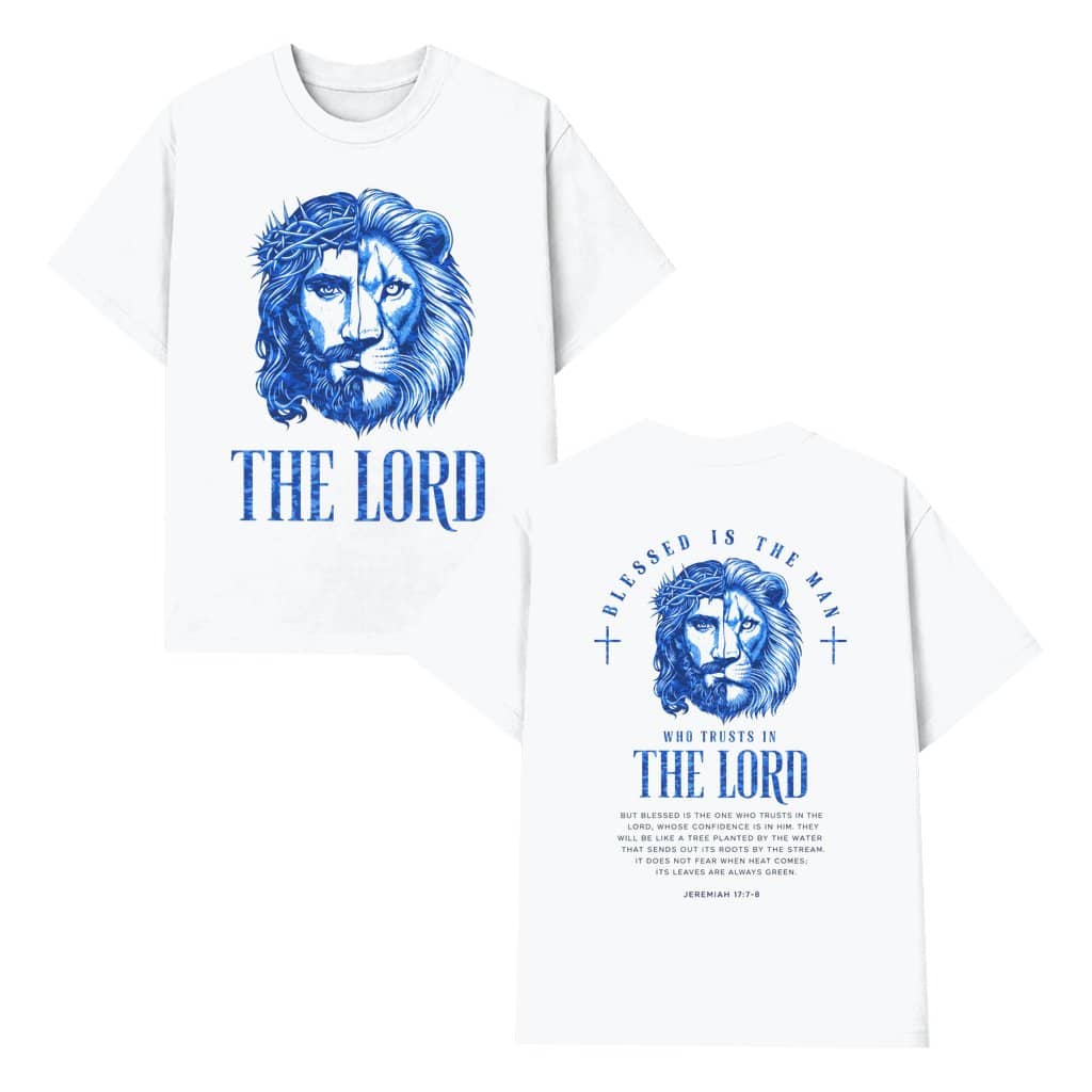 Jesus Lord King Lion T-shirt – Christian Gift for Men Vintage