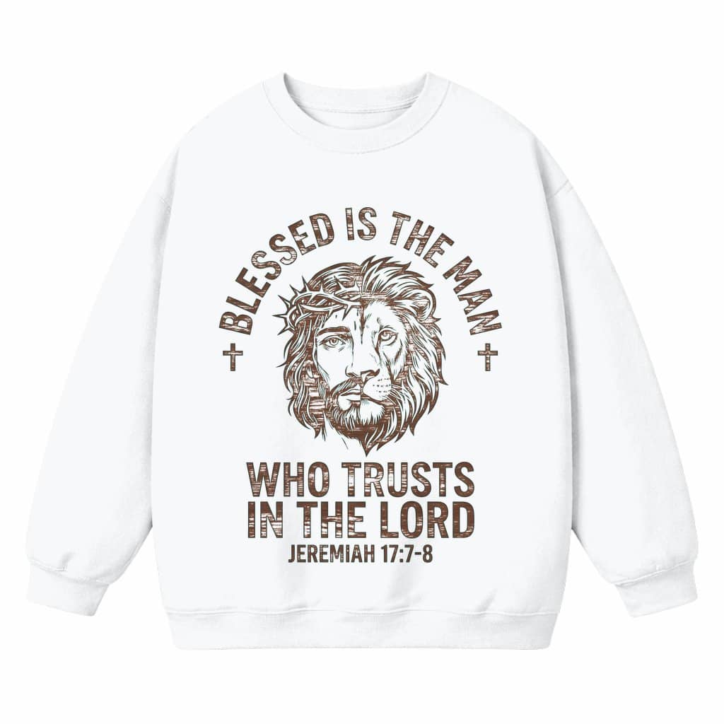 Jesus Lion Sweatshirt – Christian Gift for Men Vintage Cool