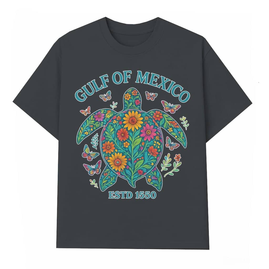 Cool Turtle Gulf of Mexico T-shirt – Vintage Gulf Coast Beach Lover Gift