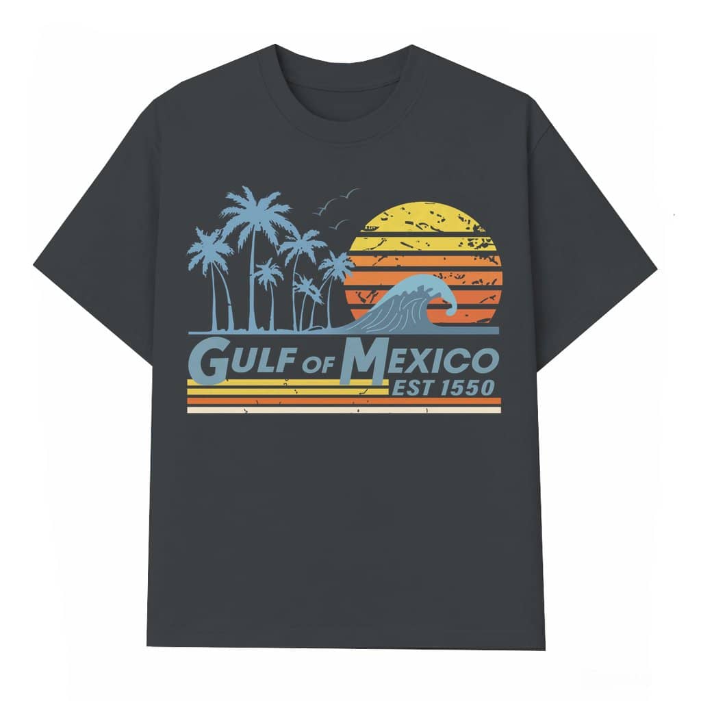 Vintage Gulf of Mexico Beach T-shirt Gift for Him Her – Retro Texas Florida Mississippi