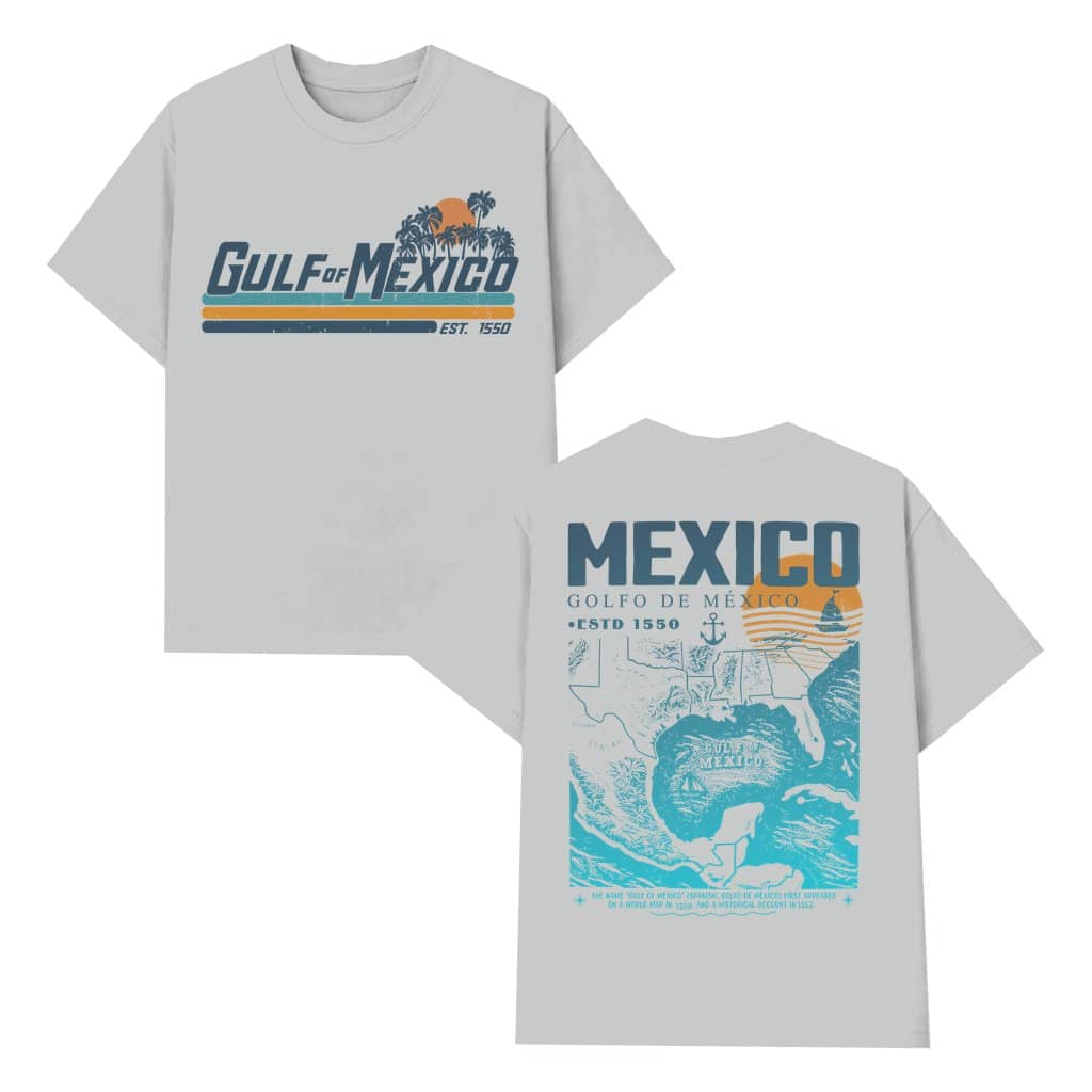 Gulf of Mexico T-shirt – Texas Alabama Florida Beach Gift for Traveler Retro Coast Style