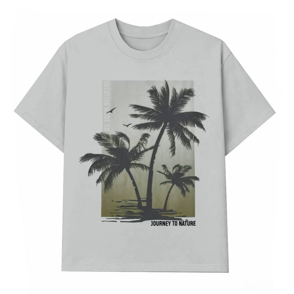 Minimalist Palm Tree T-shirt – Summer Gift for Men Women Tropical Trendy