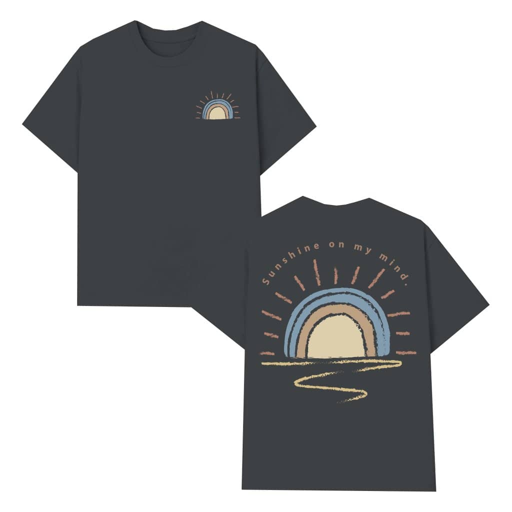 Retro Sun Shine T-shirt – Summer Beach Vacation Gift Vintage Boho 2 Sided Print
