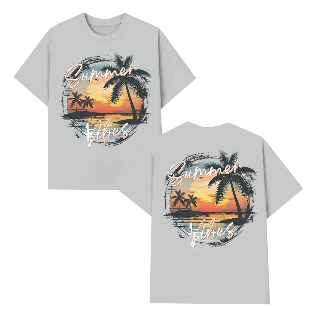 Cool Summer Vibes T-shirt – Summer Gift Retro Beach Style Trendy 2 Sided Print