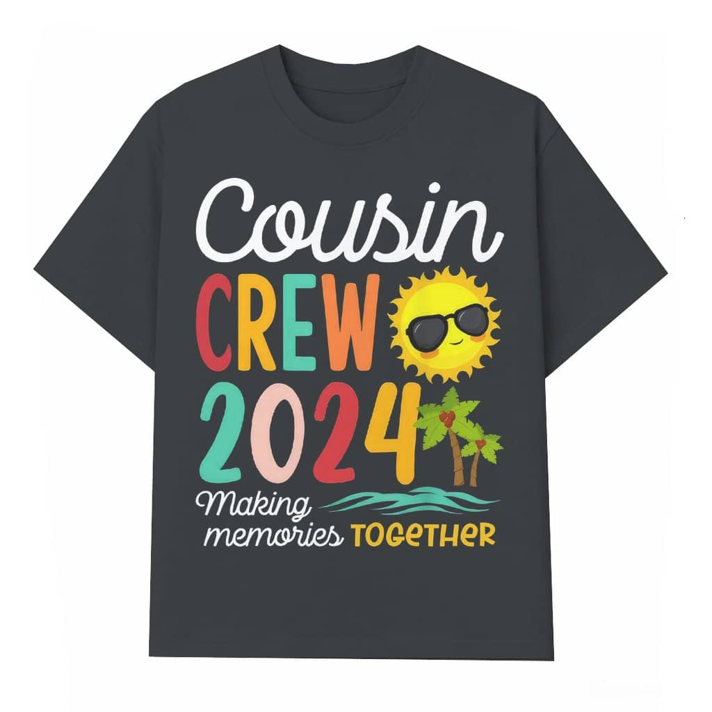 Cousin Crew 2024 T-shirt – Summer Vacation Gift for Family Beach Trip