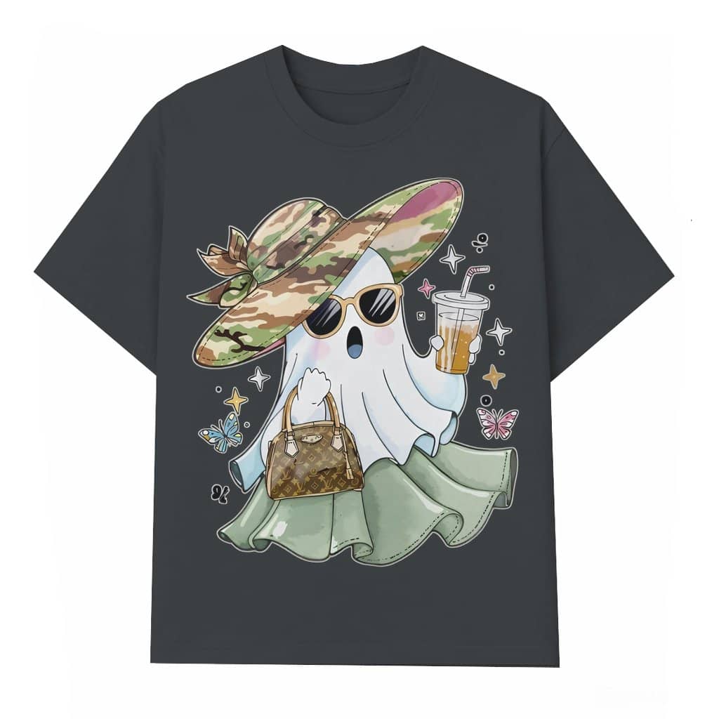 Cute Ghost Camouflage T-shirt – Halloween Gift for Men Women