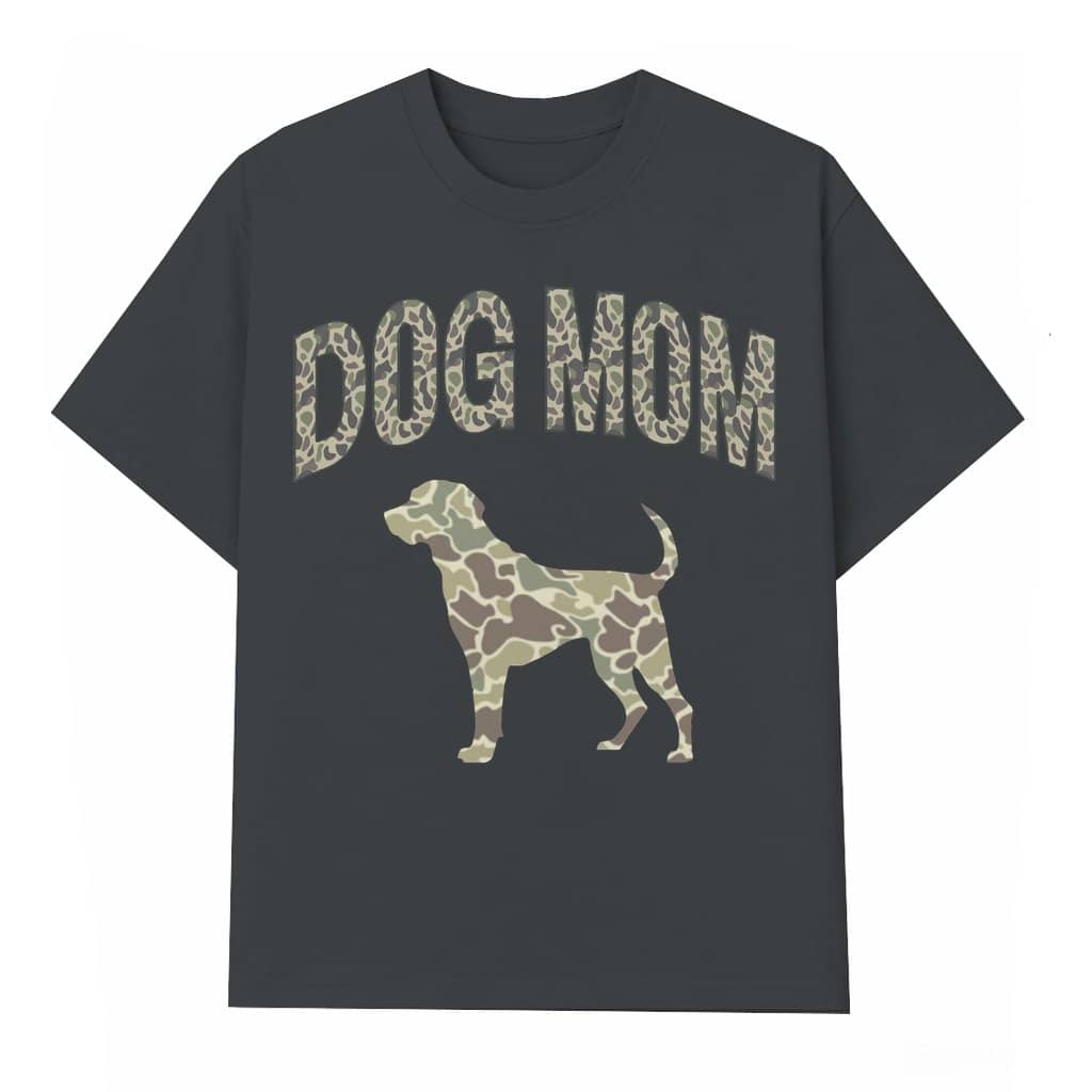 Camo Dog Mom T-shirt – Gift for Dog Mom Retro Long Sleeve