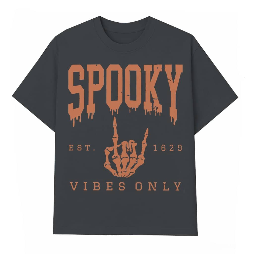 Skeleton Hand T-shirt – Halloween Gift for Women Vintage Spooky