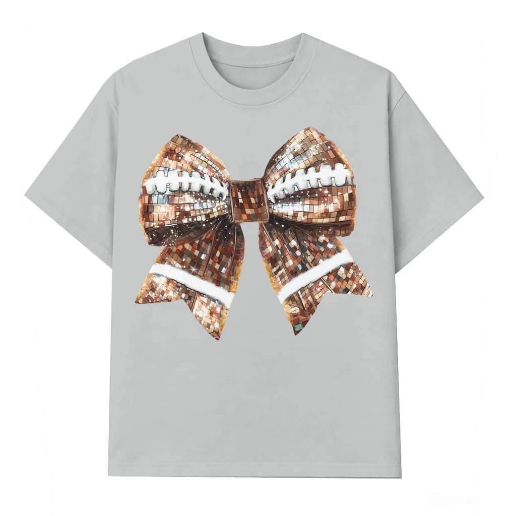 Disco Coquette Football T-shirt – Game Day Gift for Football Mom Vintage Retro