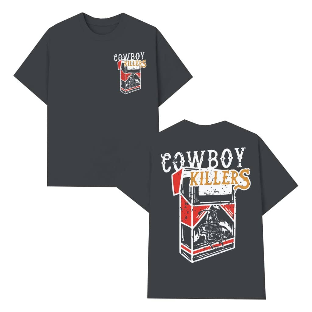 Vintage Cowboy Wild West T-Shirt – Gift for Men Women Classic Country Music 2 Sided Print
