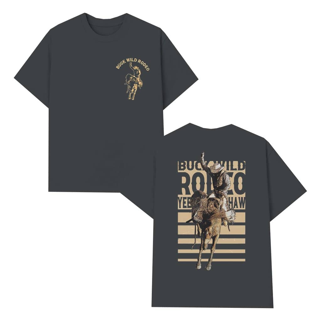 Buck Wild Rodeo T-shirt – Gift for Women Vintage Cowgirl 2 Sided Print