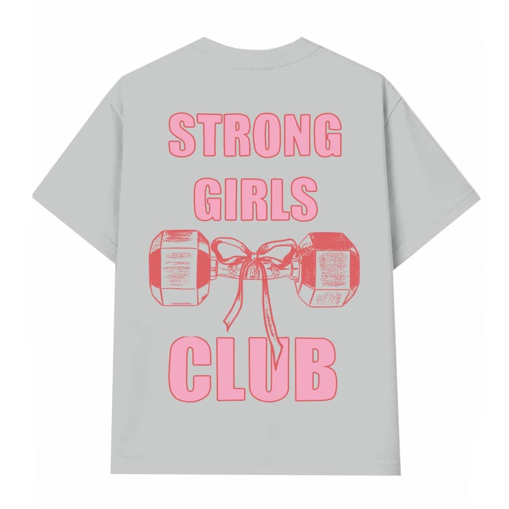 Strong Girl Club T-shirt – Vintage Gym Workout Gift for Women