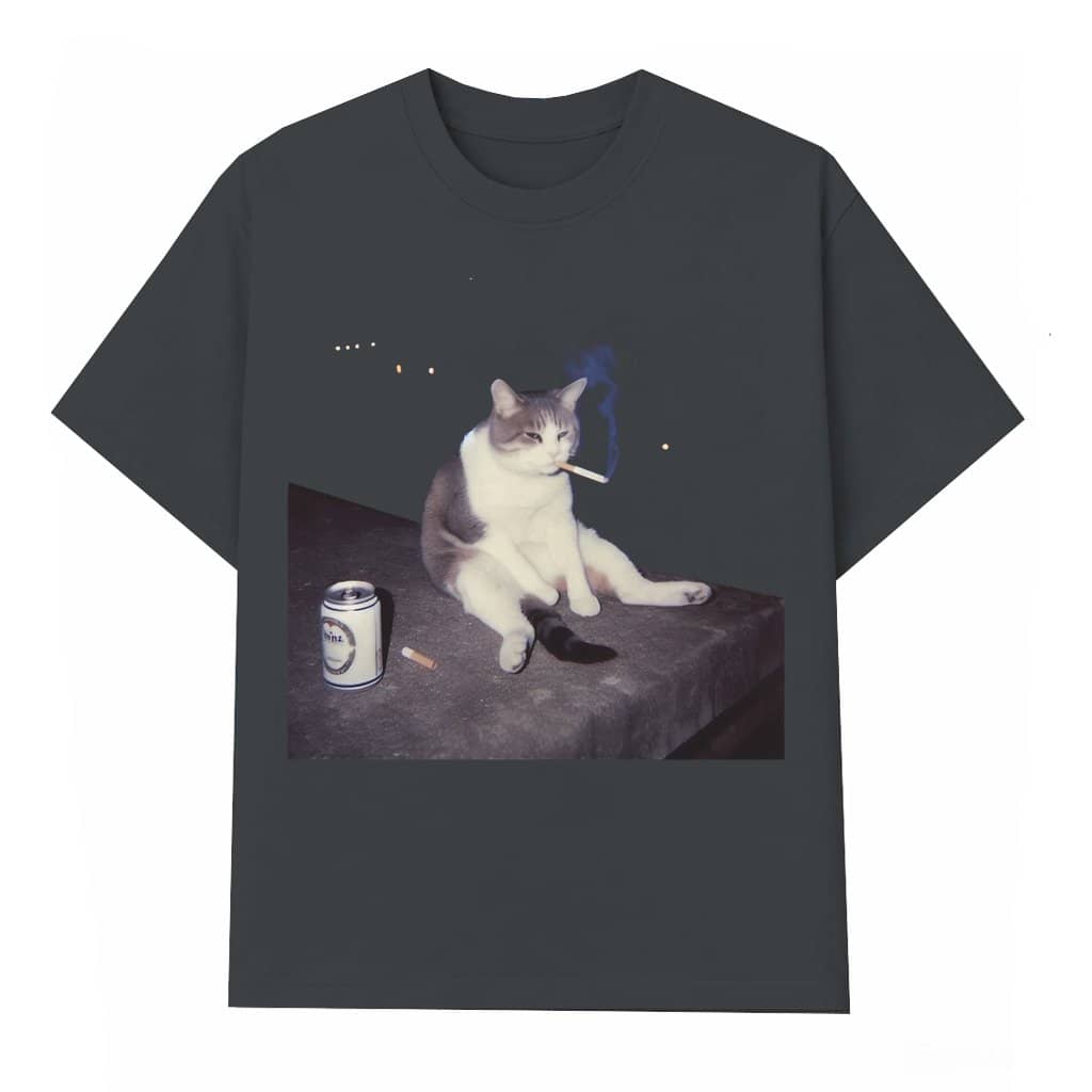 Funny Cat Vintage T-shirt – Gift for Men Women Washed