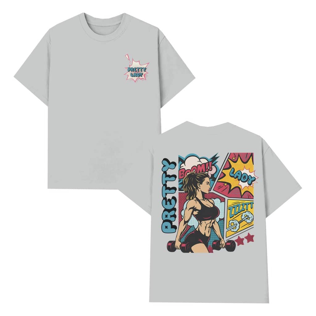 Vintage Pretty Lady Gym T-shirt – Gift for Men Women Cute 2 Sided Print