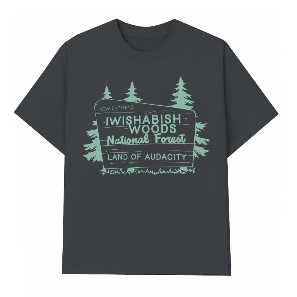 Vintage Forest Sign T-shirt – Outdoor Hiking Gift for Men Women