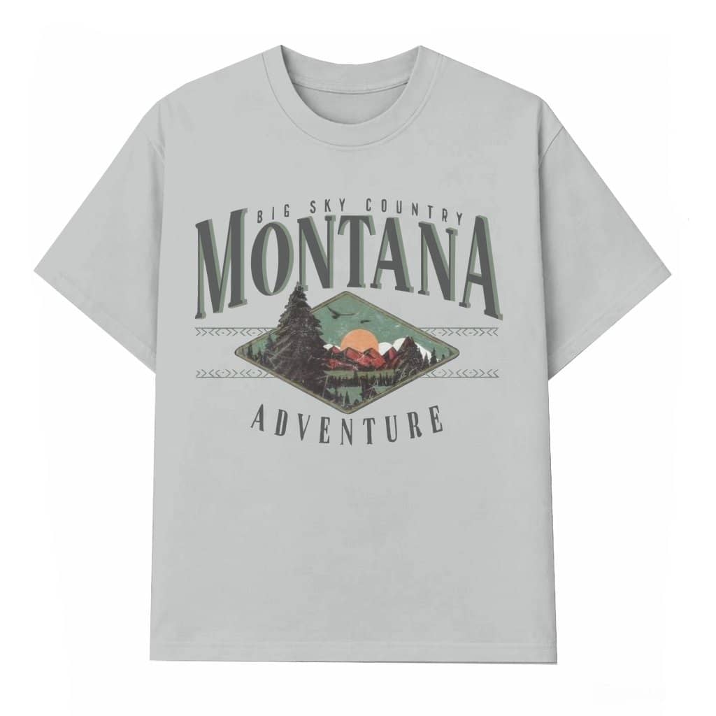 Big Sky Country T-shirt – Gift for Men & Women Vintage Montana Mountain