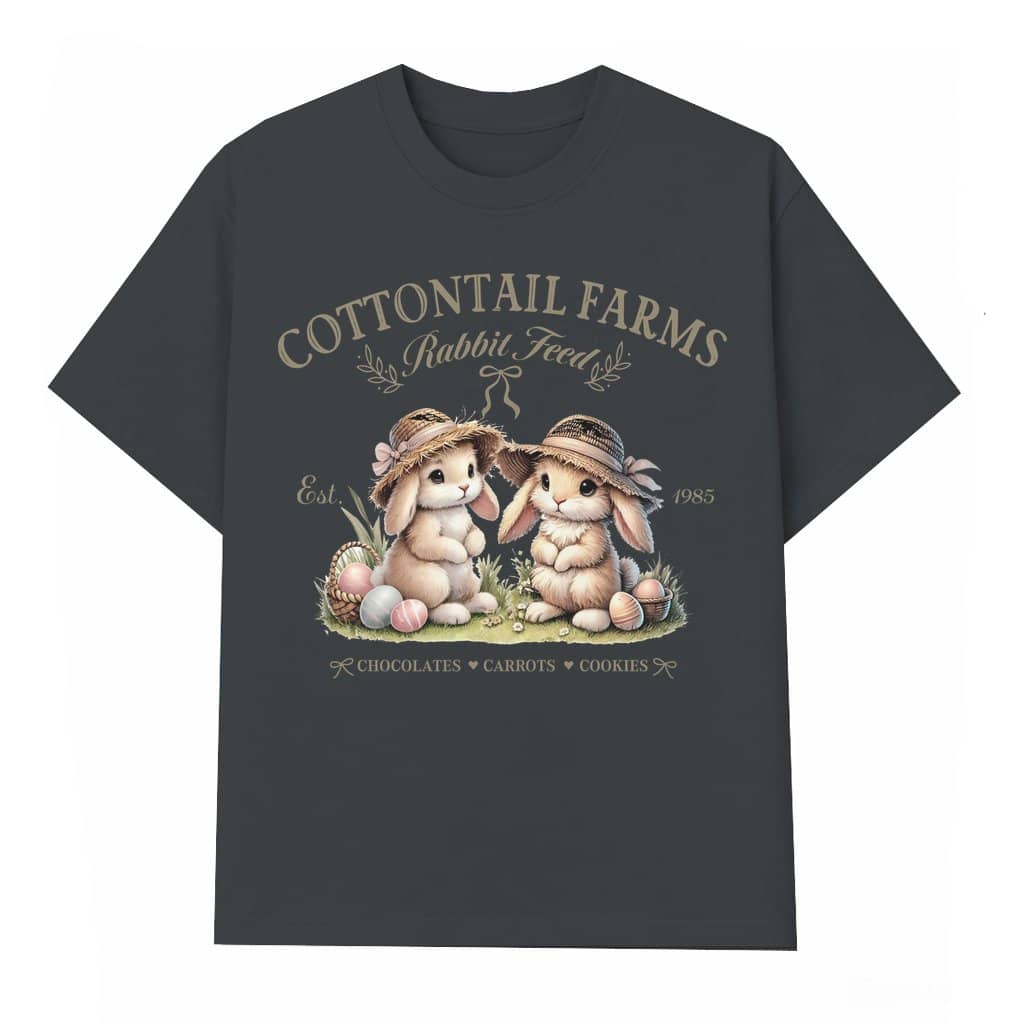 Vintage Easter Bunny T-shirt – Easter Gift for Farmhouse Lover Cute