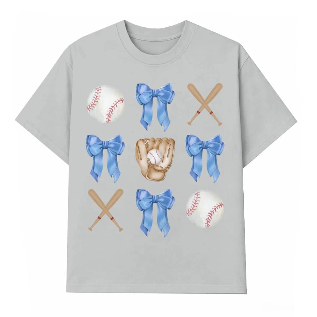 Coquette Baseball Bow Lover T-shirt Game Day – Vintage Gift for Baseball Mom
