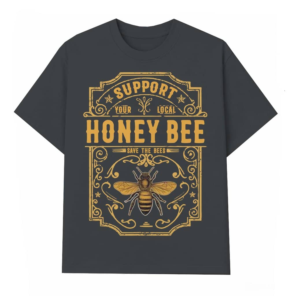 Vintage Honey Bee T-shirt – Summer Gift for Women Trendy