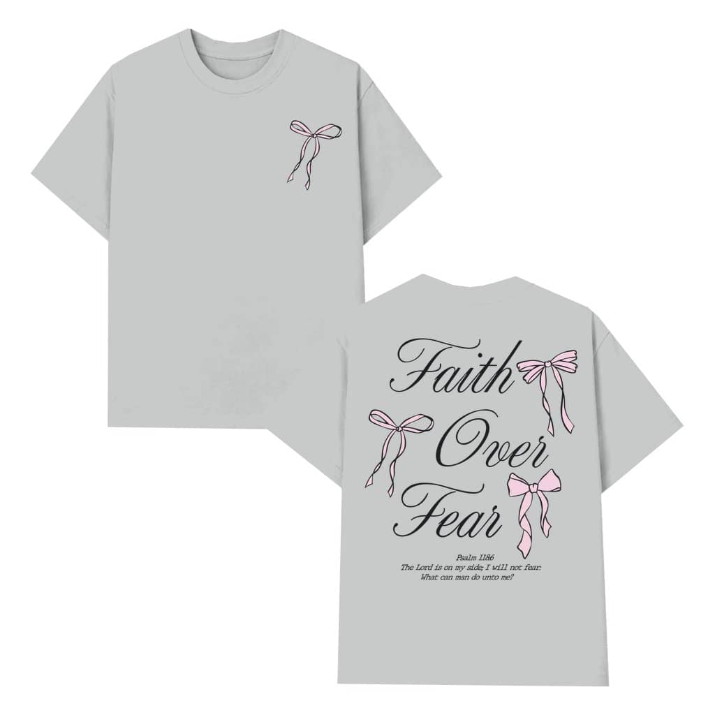 Faith Over Fear T-shirt – Christian Gift for Women Vintage Inspiring