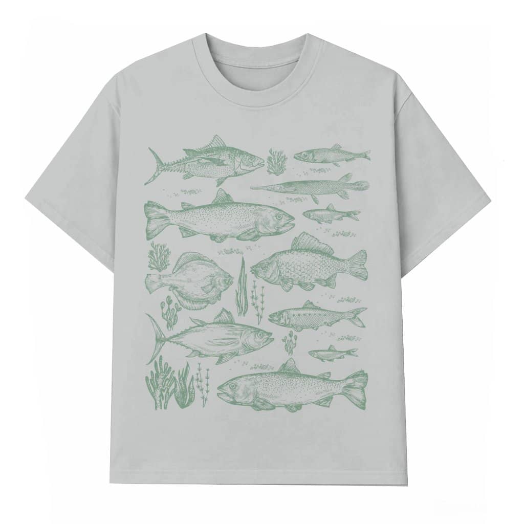 Vintage Fishing T-shirt – Fishing Gift for Bass Lovers Retro Fish Tattoo Style