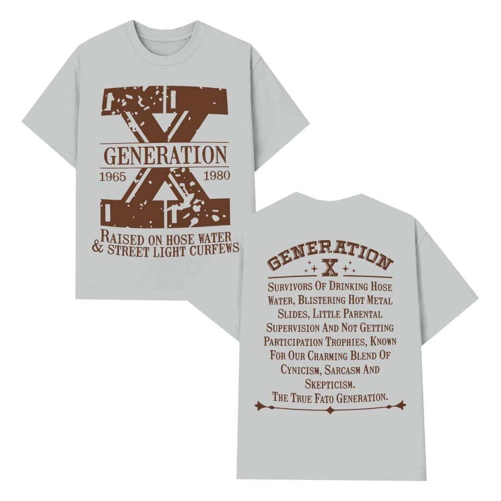 Gen X Funny Hose Water Kid Sarcasm Survivor T-shirt – Birthday Gift for Gen Xer Vintage Cool