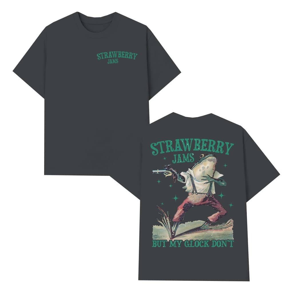Vintage Strawberry Jams T-shirt – Gift for Men Women 2 Sided Print