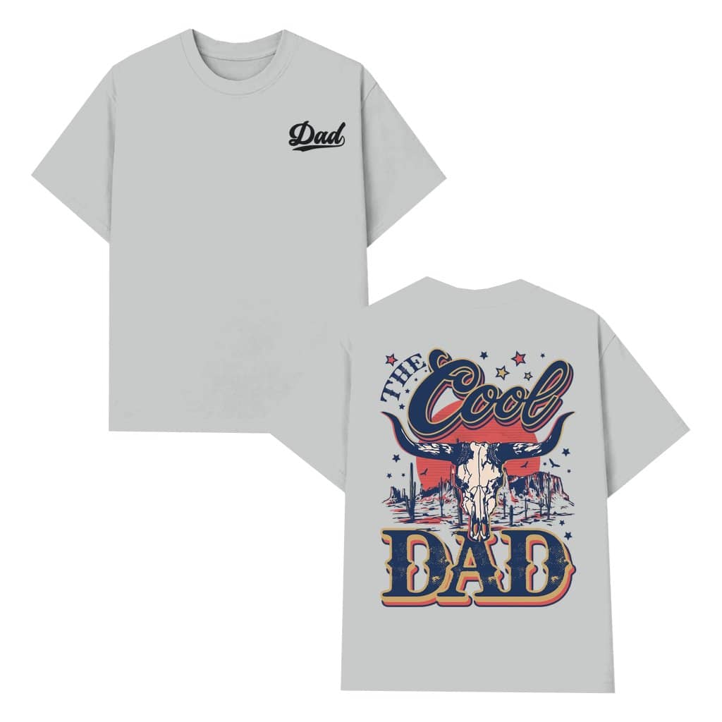 Western Patriotic Cowboy Skull T-shirt – Father's Day Gift for Dad Vintage