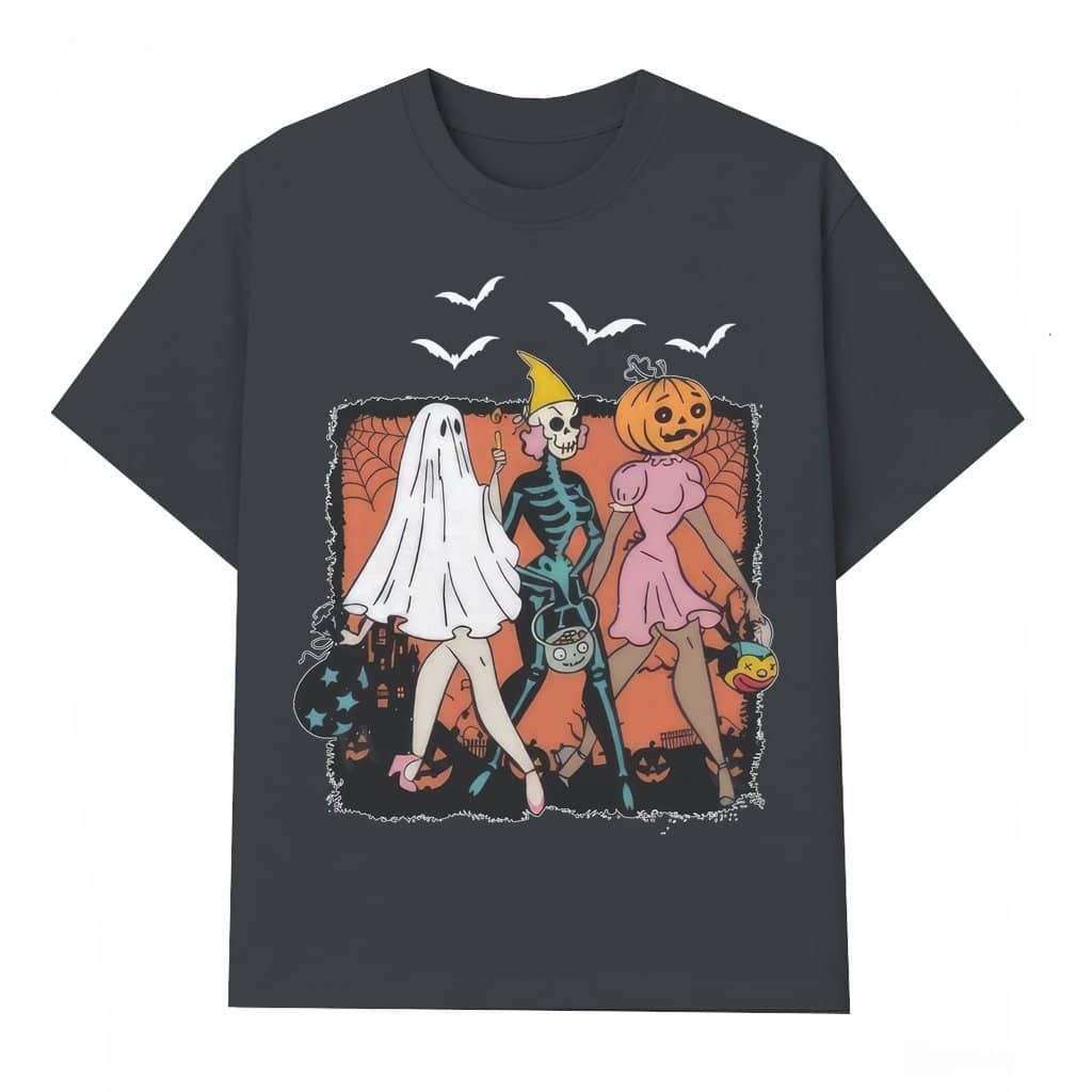 Ghost Skeleton Pumpkin Head T-shirt – Halloween Gift Vintage Retro Spooky