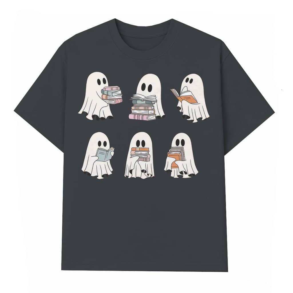 Vintage Ghost Book Reader T-shirt – Gift for Book Lovers