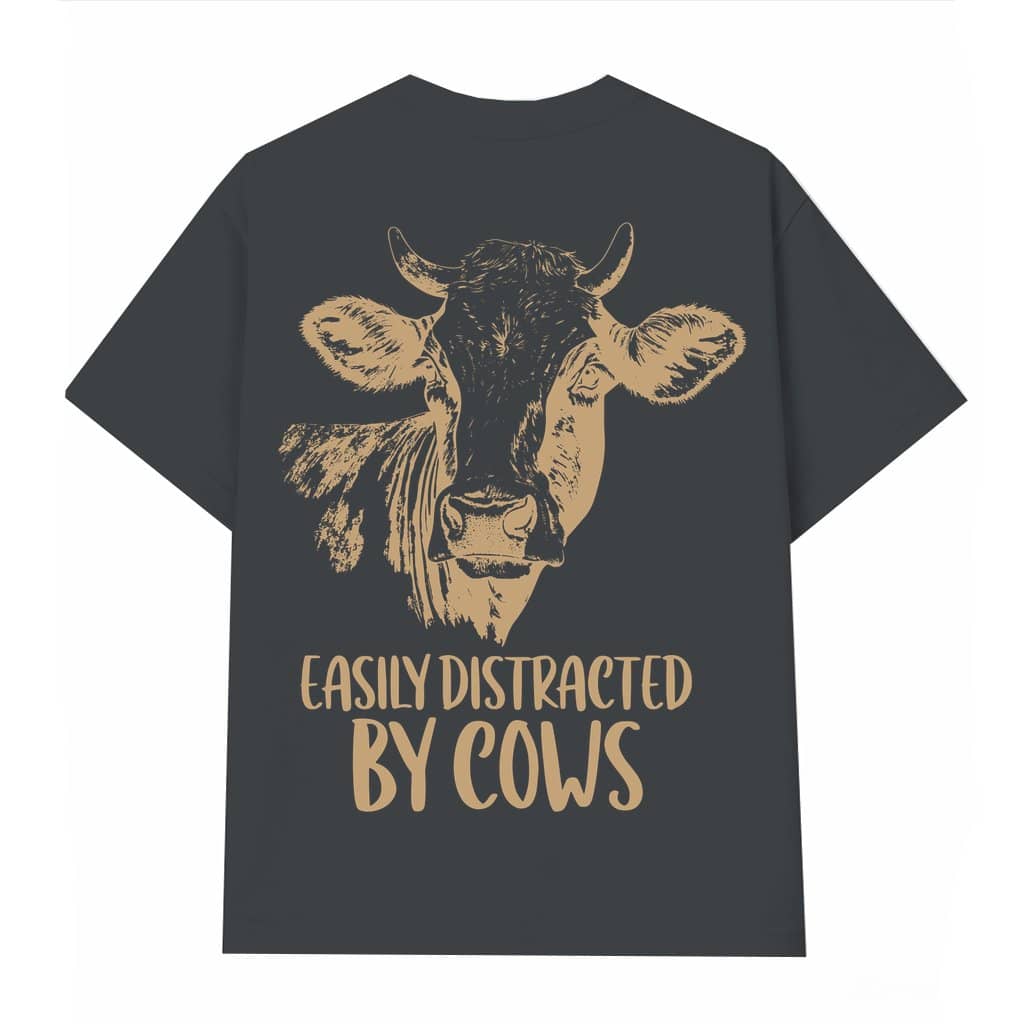 Funny Distracted by Cows T-shirt – Birthday Gift for Cow Lover