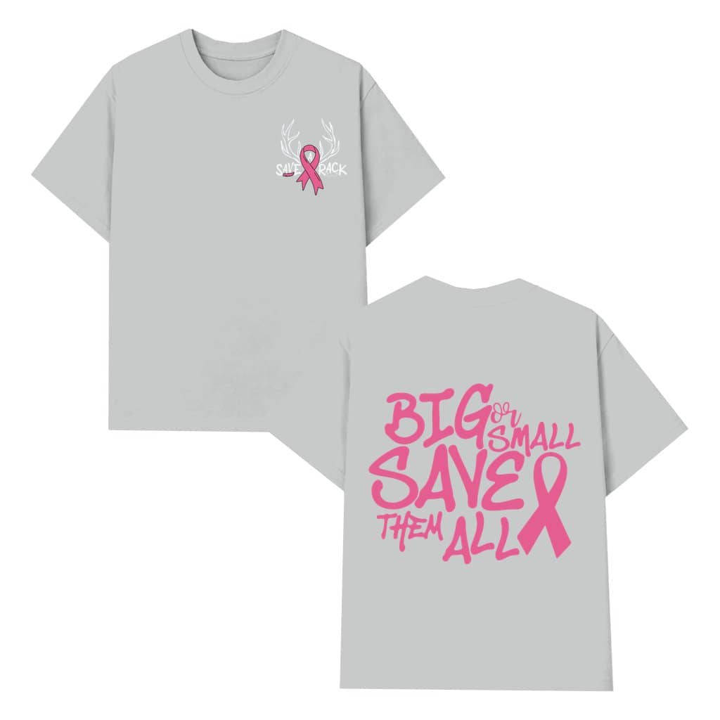 Pink Ribbon Save Them All T-shirt – Breast Cancer Awareness Gift Trendy