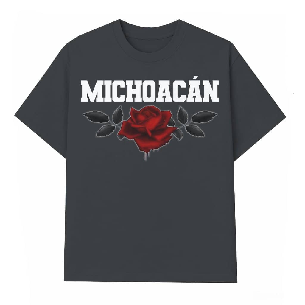 Michoacan Mexican State T-shirt – Summer Gift for Her Red Black