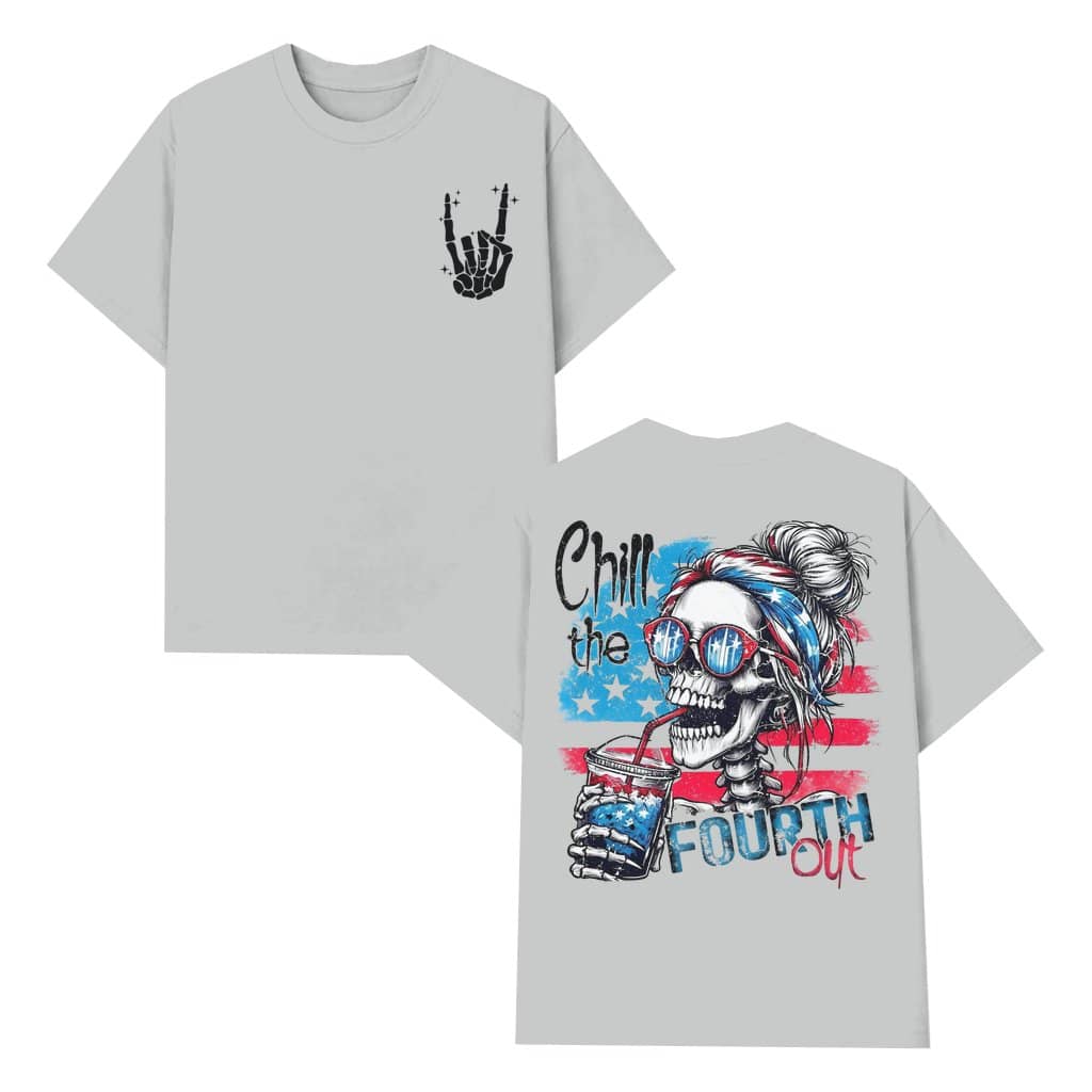 Skull USA Flag T-shirt – Fourth of July Gift for Men Women Patriotic Trendy Summer