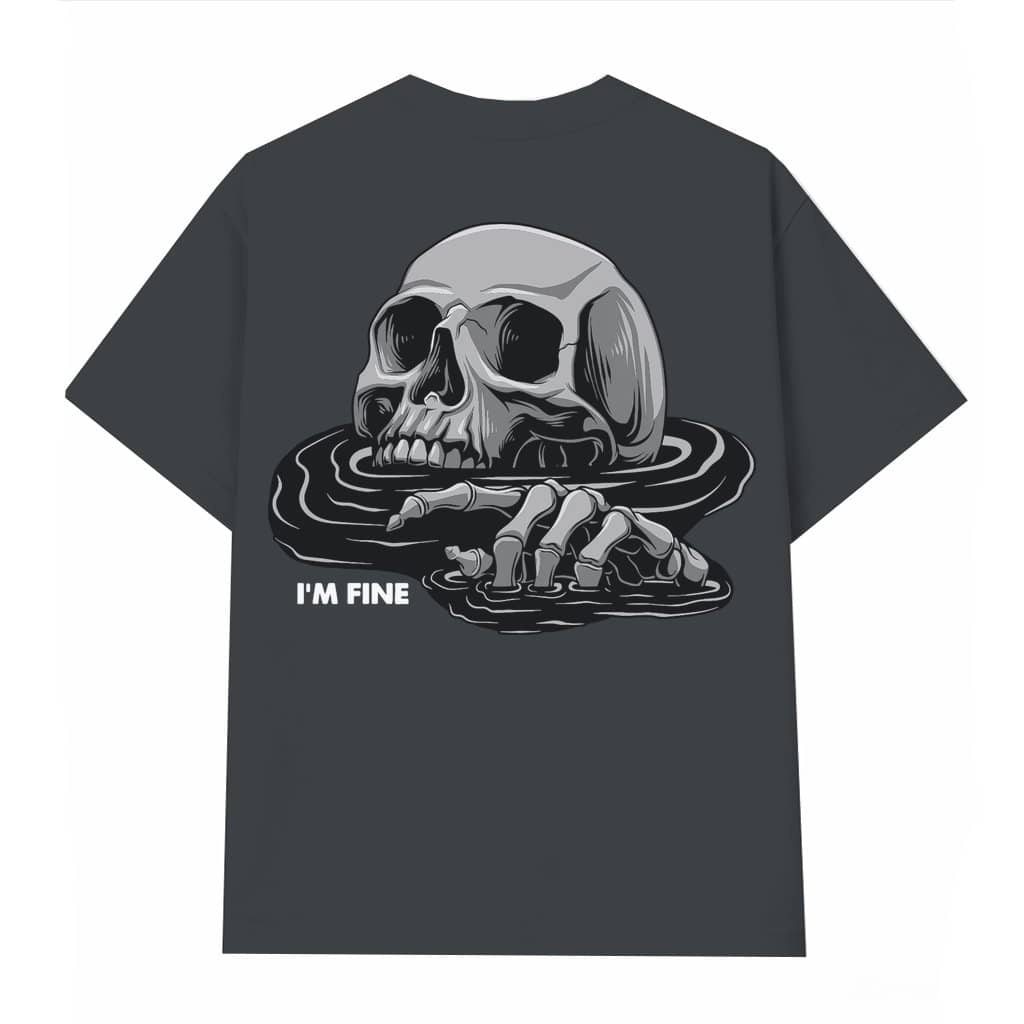 Melting Skull T-shirt – Gift for Men and Women Dark Humor Edgy Streetwear Mental Health