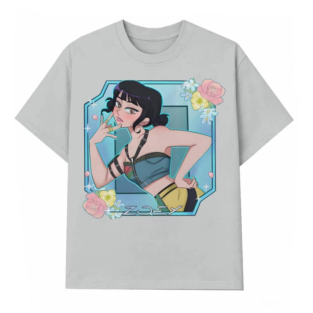 Zoey T-shirt – Kawaii Cartoon Girl Aesthetic Gift for Women