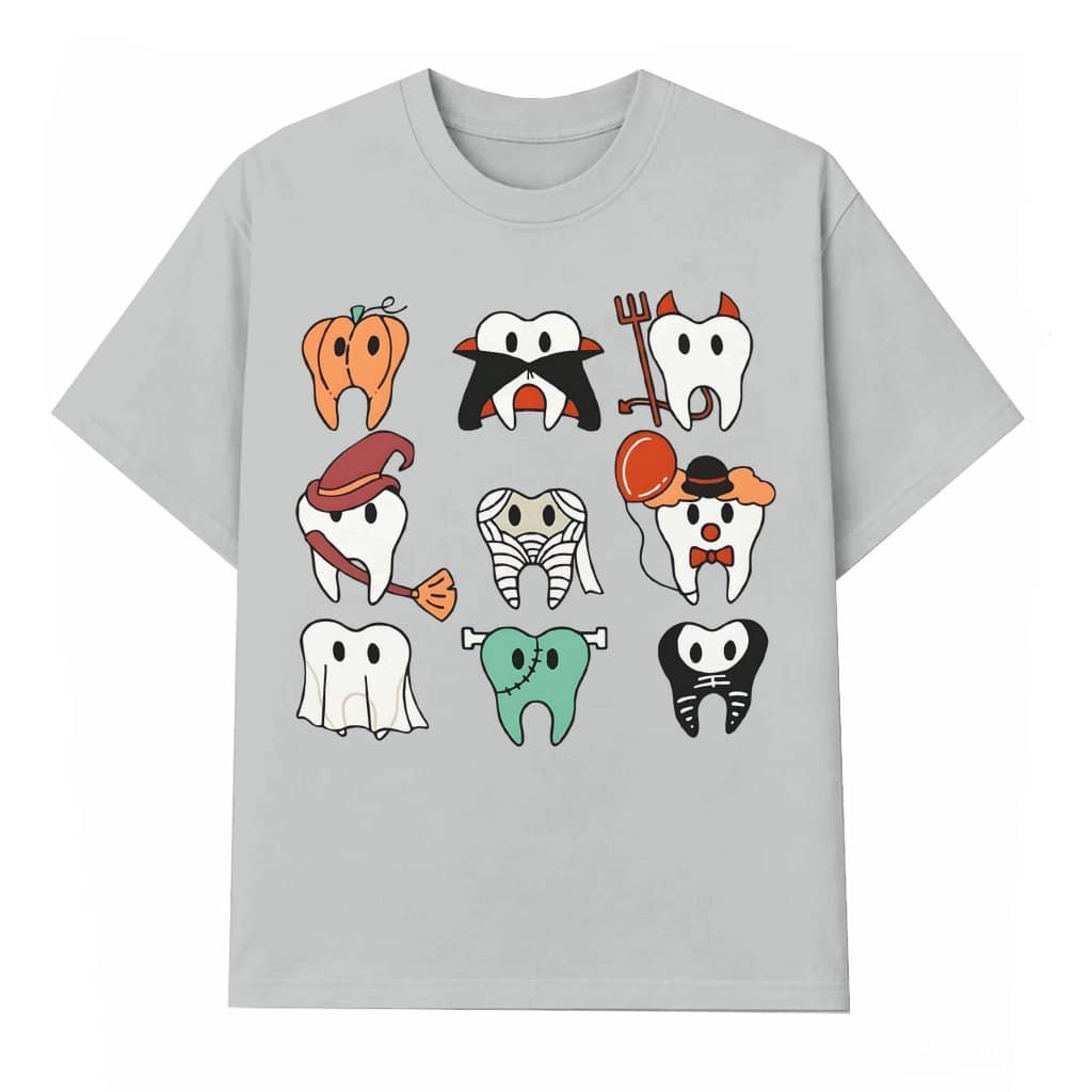 Spooky Tooth Dental T-Shirt – Halloween Gift for Dentists & Hygienists Funny