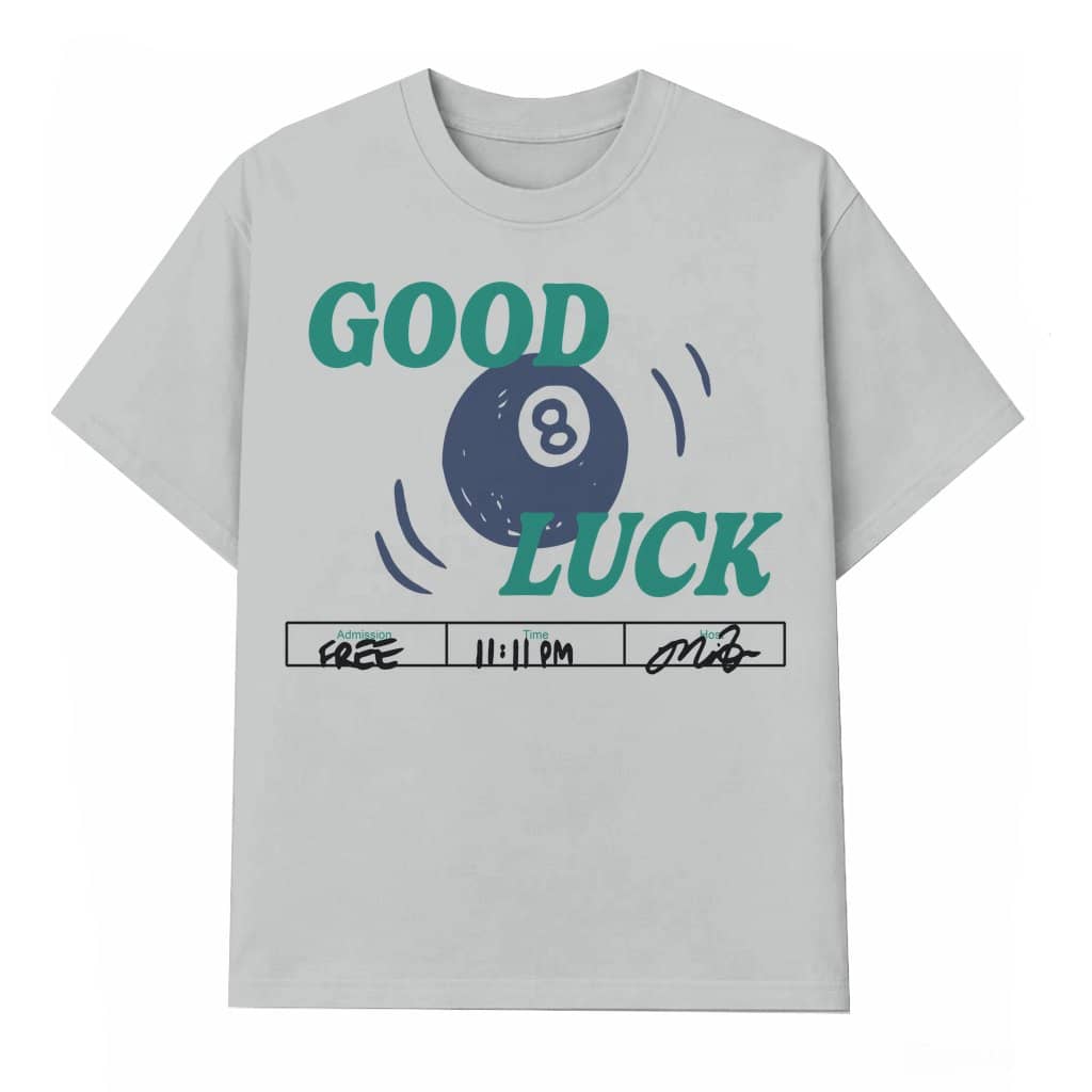 Good Luck 8 Ball T-shirt – Billiards Pool Poker Gift for Him Vintage Streetwear