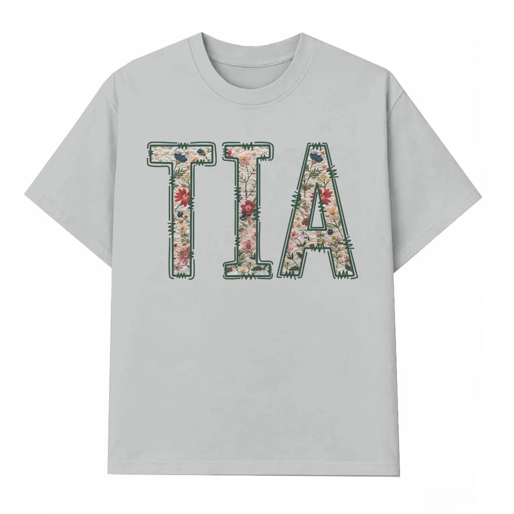 Tia Floral T-shirt – Gift for Her Vintage Retro Y2K
