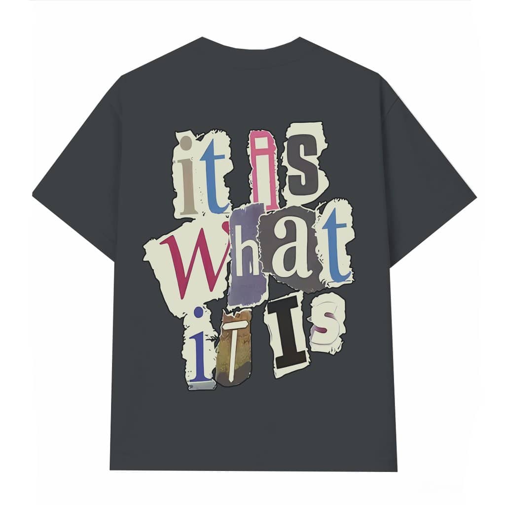 Letter Print T-shirt – Birthday Gift for Men Trendy Summer Short Sleeve