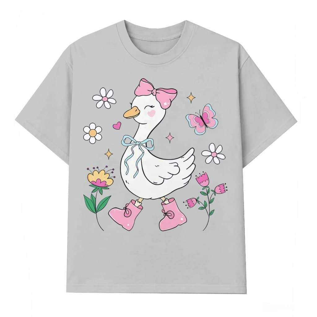 Coquette Goose T-shirt – Funny Mama Spring Floral Gift for Mom