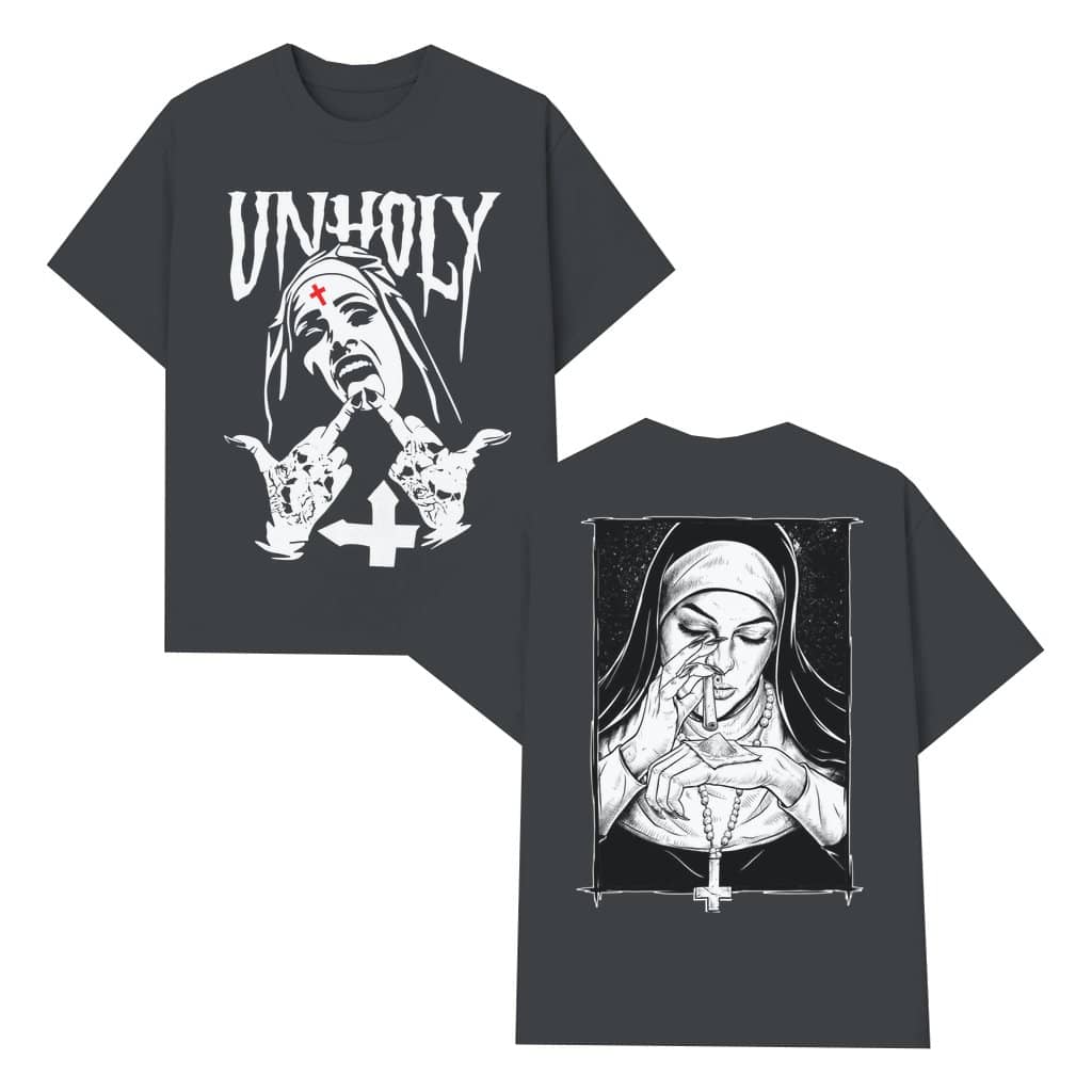 Gothic Horror Nun T-shirt – Gift for Goth Fan Occult Dark