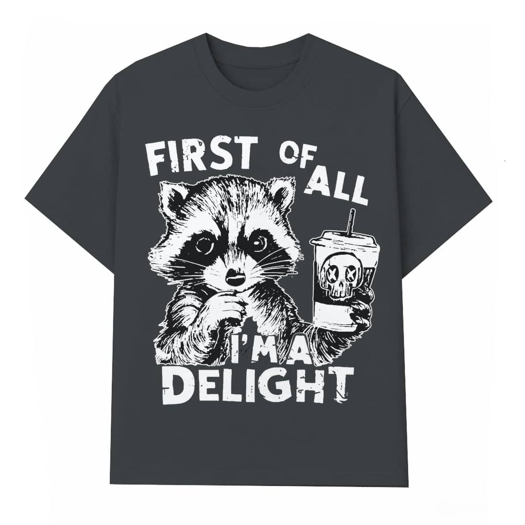 Funny Sarcastic Raccoon T-shirt – Gift for Men and Women Vintage Snarky Humor