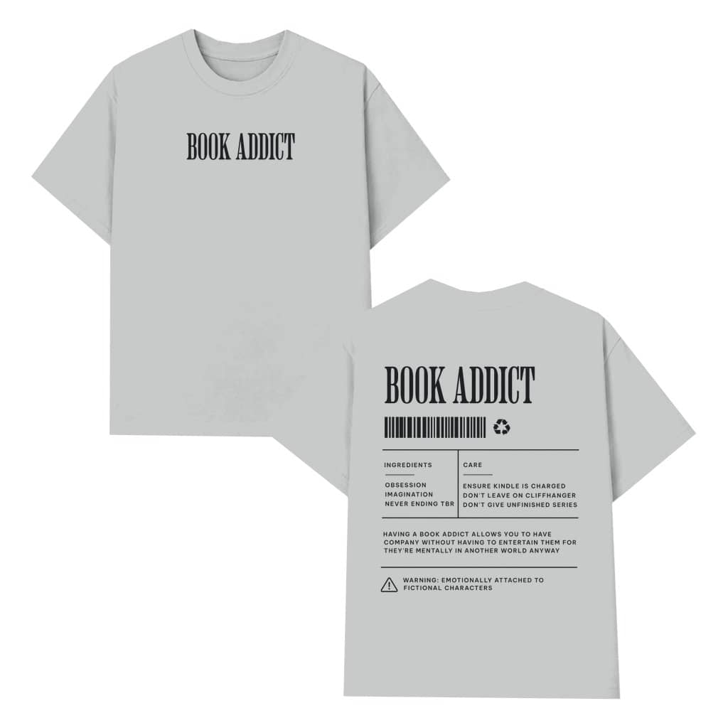 Funny Book Addict Facts Graphic T-shirt – Gift for Book Lover