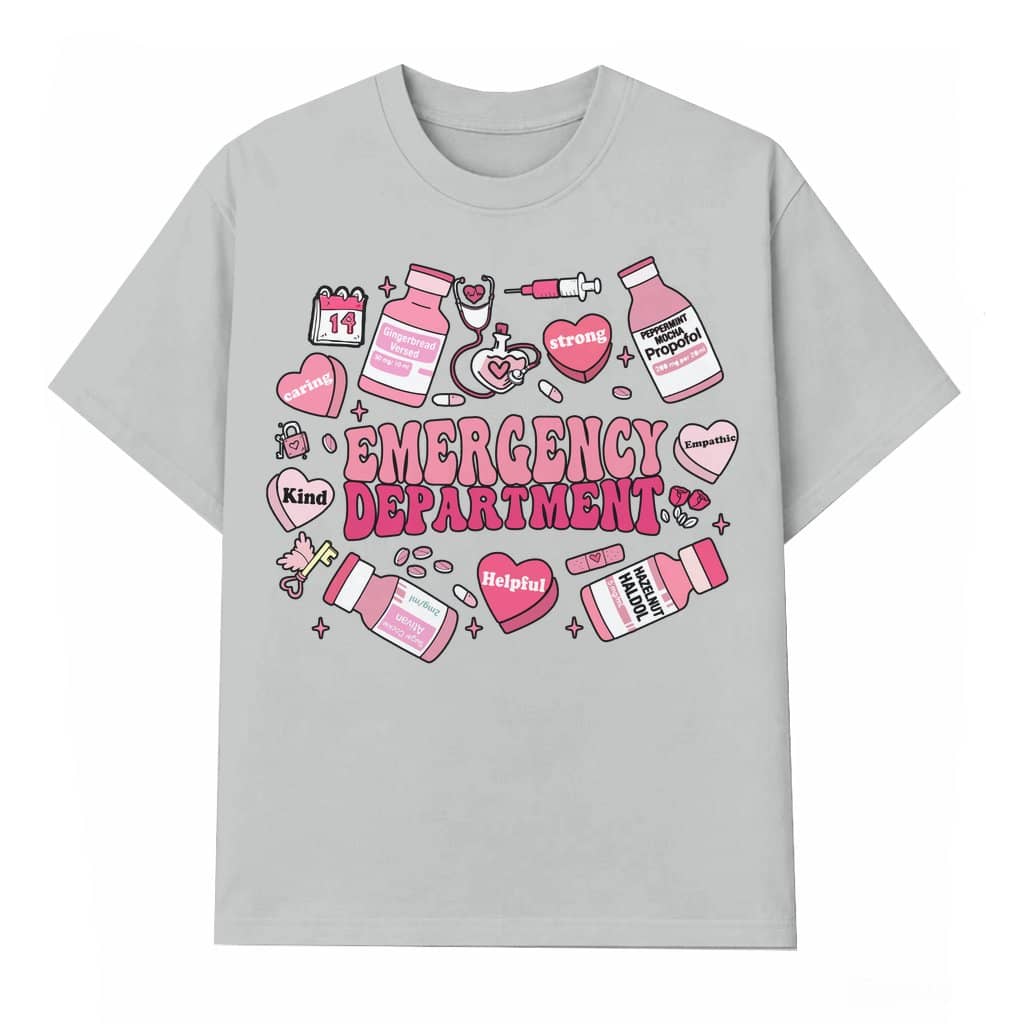 Cute ER Nurse T-shirt – Valentine's Day Gift for Emergency Nurse
