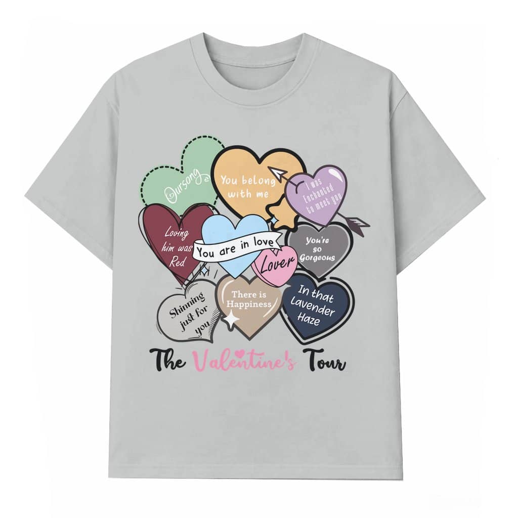 Valentine Tour T-shirt – Valentine's Day Love Song Gift Trendy