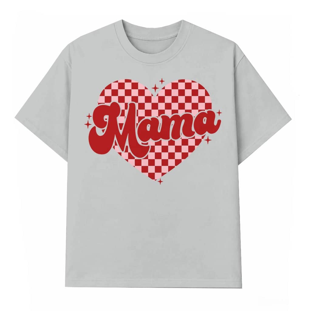 Cute Mama Heart T-shirt – Valentine's Day Gift for Mom Trendy