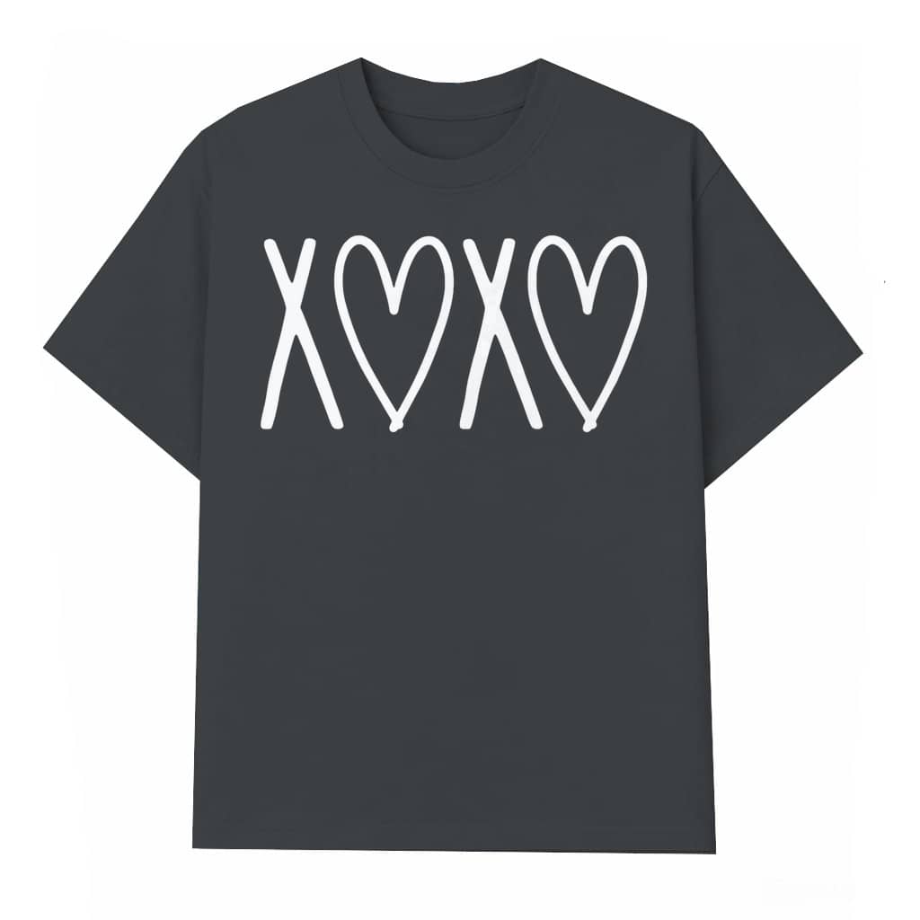 Heart XOXO T-shirt – Valentine's Day Gift for Her Trendy