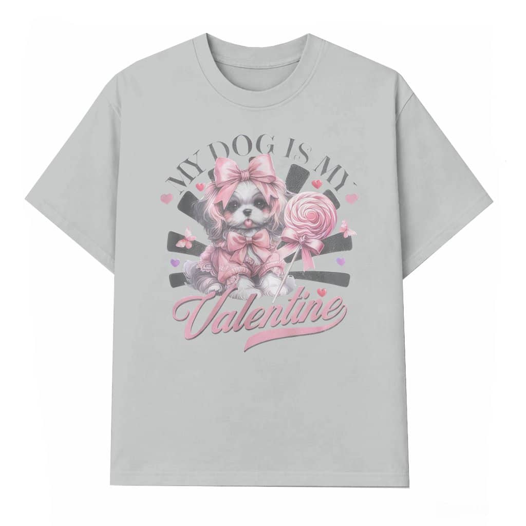 Funny Dog T-shirt – Valentine's Day Gift for Dog Mom Cute Coquette